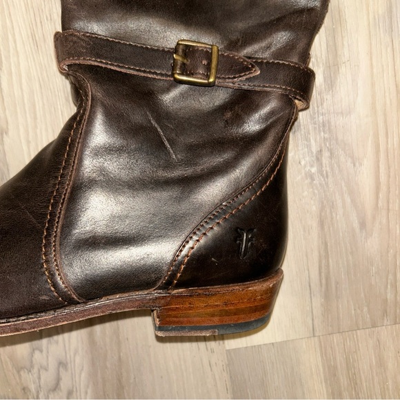 Frye VTG Dark Brown Leather riding Boots - Picture 2 of 7